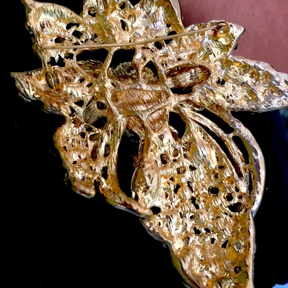 Stunning Gold Crystals Brooch - Picture 3 of 5